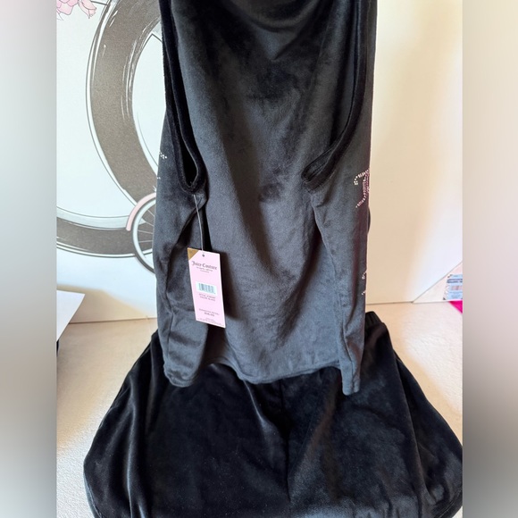 Juicy Couture JC Black Rhinestone Tank & Short Set - Picture 6 of 13
